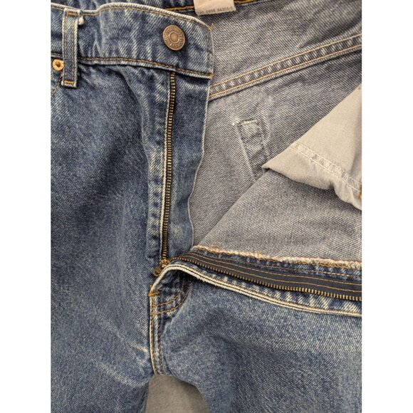 Vintage Levis 505 Jeans Mens 36x30 Blue Regular Fit Straight Leg Medium Wash 90s - Picture 12 of 15